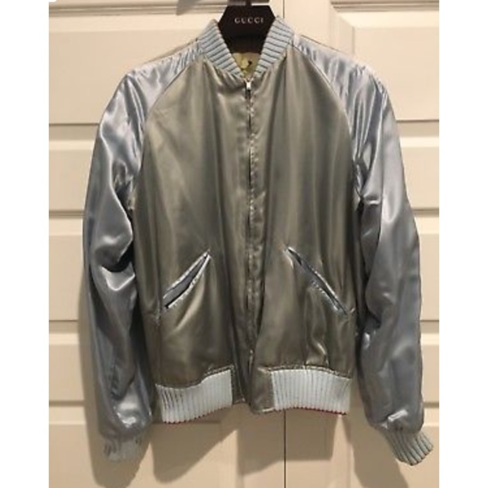 Gucci Silk Bloom Floral Reversible Jacket. IT46